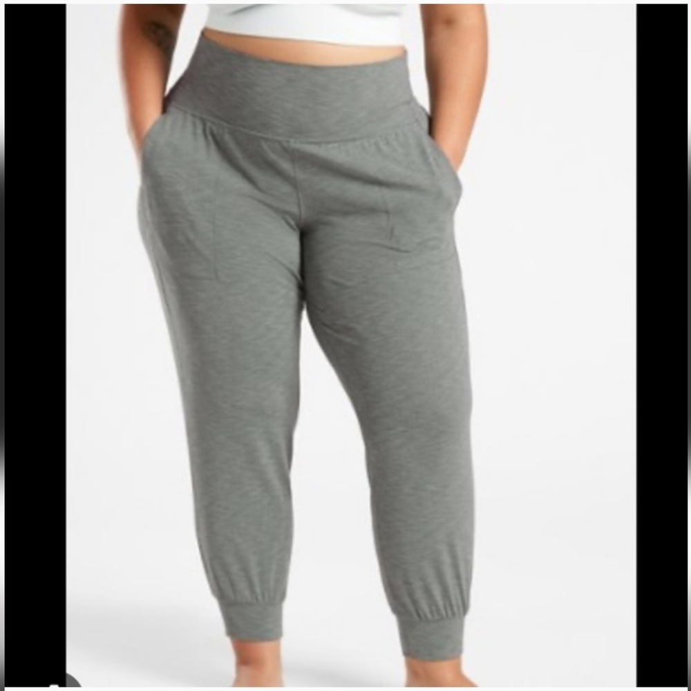 Athleta Salutation Jogger Gray Heather Plus Size 3X Nylon Stretch